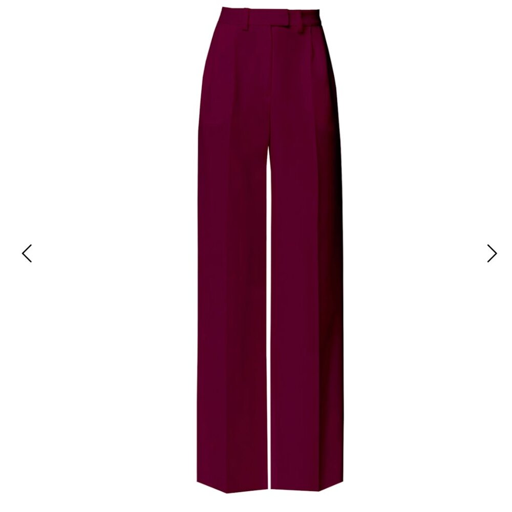 Forever 21 Burgundy High Waist Dress Pants